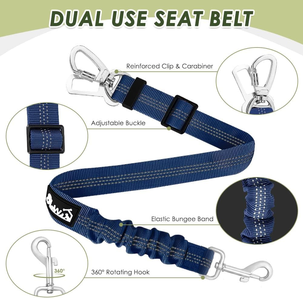SafeRide™ - 2-in-1 Dog Safety Car Harness & Seatbelt ,Size: Medium