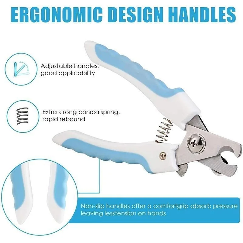 Ergonomic Pet Nail Clipper for Dogs & Cats